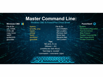 Master the Command Line: The Ultimate Windows CMD & PowerShell Cheat Sheet