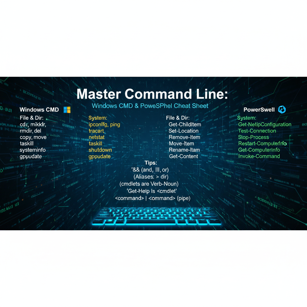 Master the Command Line: The Ultimate Windows CMD & PowerShell Cheat Sheet