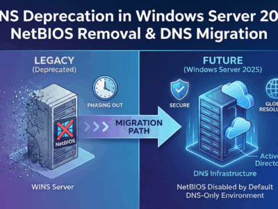 WINS Deprecation in Windows Server 2025 NetBIOS Removal & DNS Migration