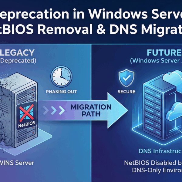 WINS Deprecation in Windows Server 2025 NetBIOS Removal & DNS Migration