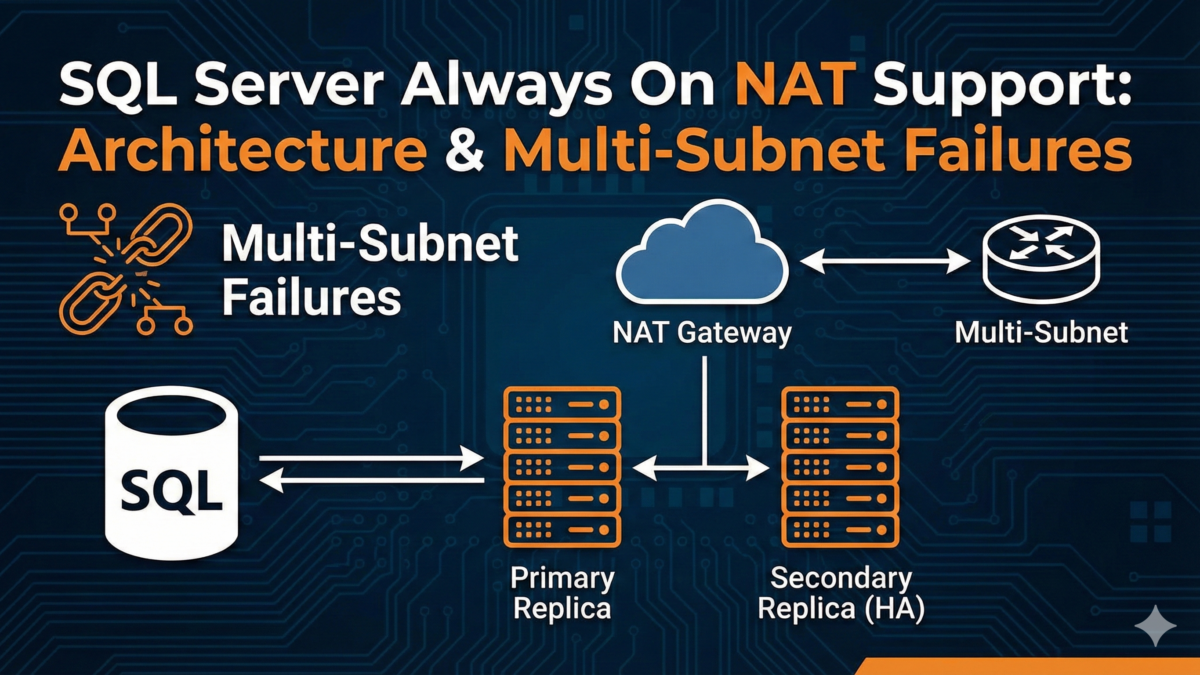 SQL Server Always On NAT Support Architecture & Multi-Subnet Failures