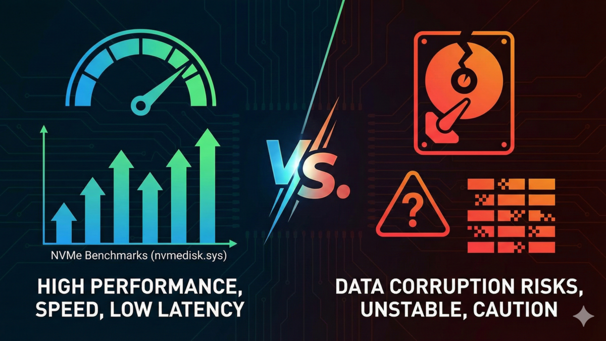 Windows 11 Native NVMe Driver (nvmedisk.sys) Benchmarks vs. Data Corruption Risks